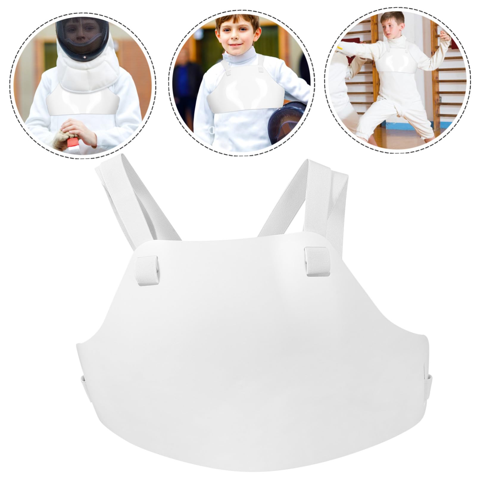 Abaodam Professioneller Brustpanzer Fencing Chest Guard für Jungen Wiederverwendbarer Robuster Schutz bei Intensivem Fechttraining Optimal Geformt für Männliche Fechter Langlebig und