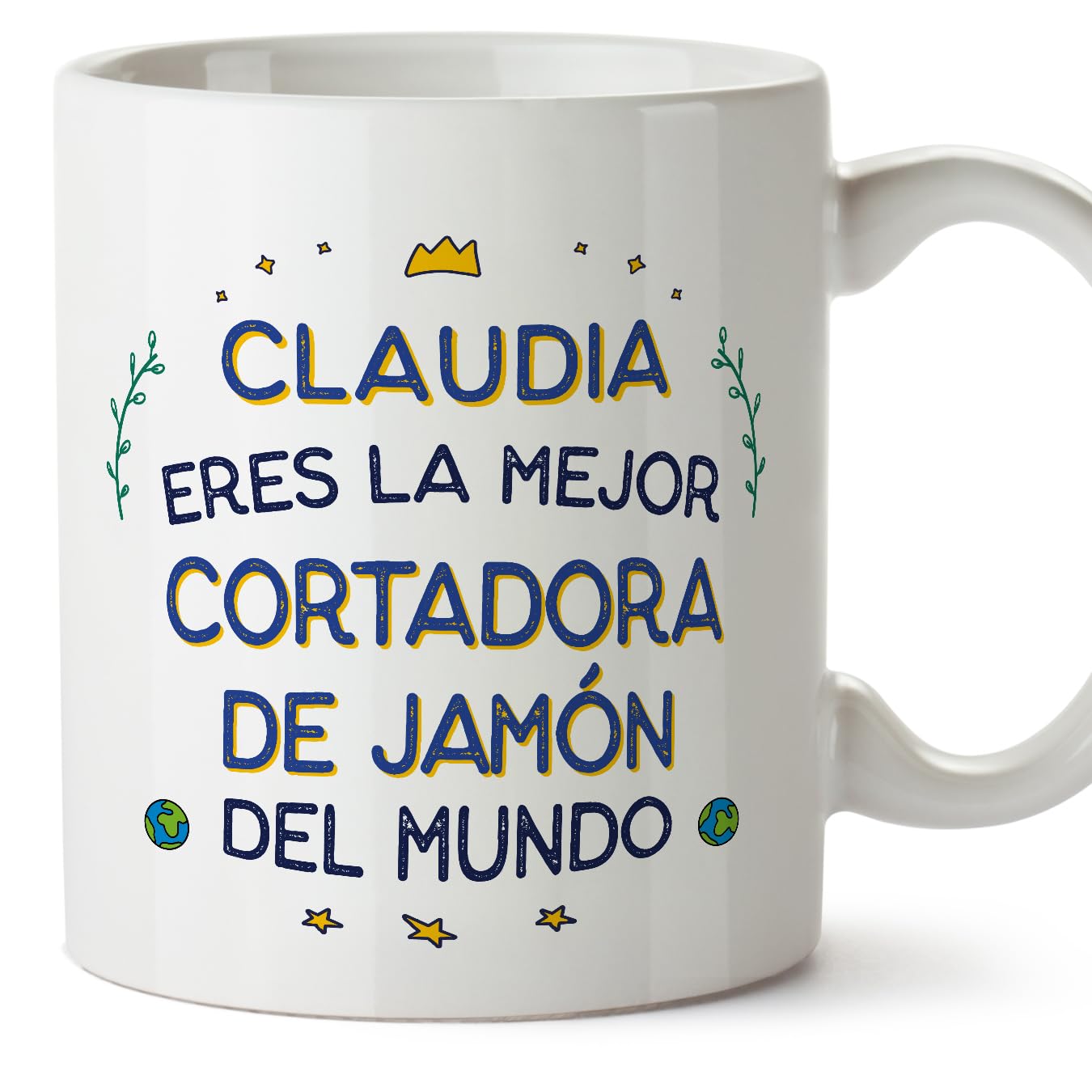 MUGFFINS Personalised Mug for HAM Carver Woman - in Spanish - Mejor del Mundo - Funny Custom Gift for Colleagues - Ceramic 11oz Mug