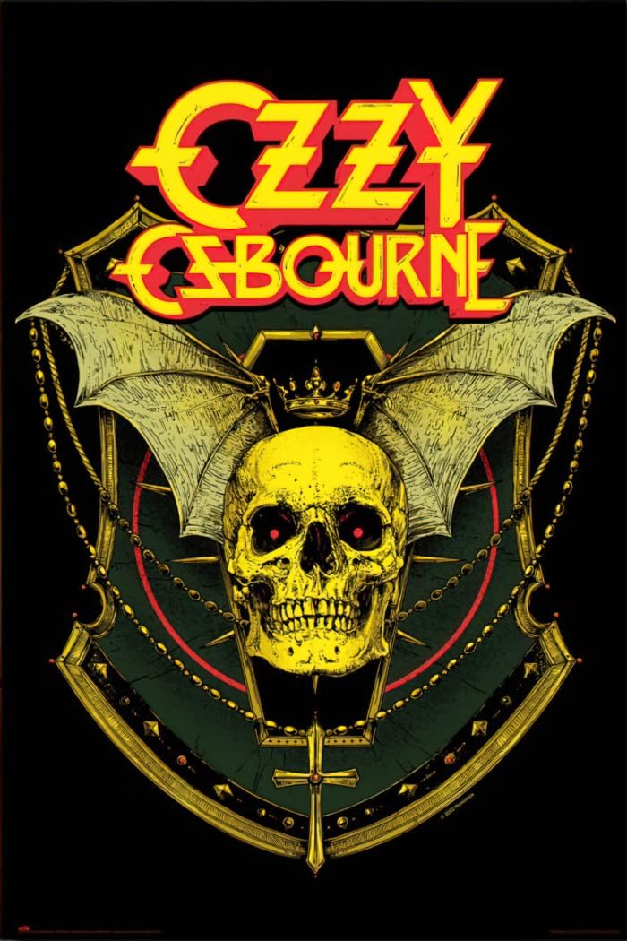 レアOzzy OsbournTributeポスターlimited edition Amazon.com: Ozzy Osbourne - Music Poster (Skull) (Size: 24