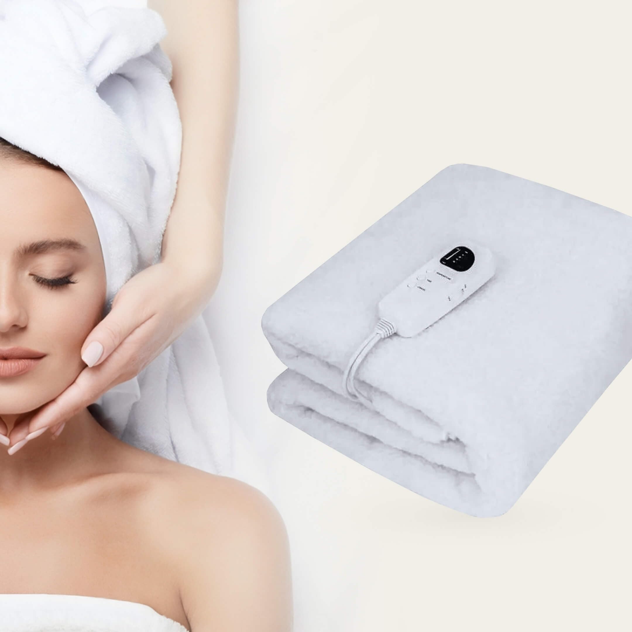 ZEN Basic Coperta riscaldante per lettini massaggio & trattamento - riscaldabile con 9 impostazioni - tappetino riscaldante incl. timer spegnimento automatico e protezione surriscaldamento 180x75x1cm
