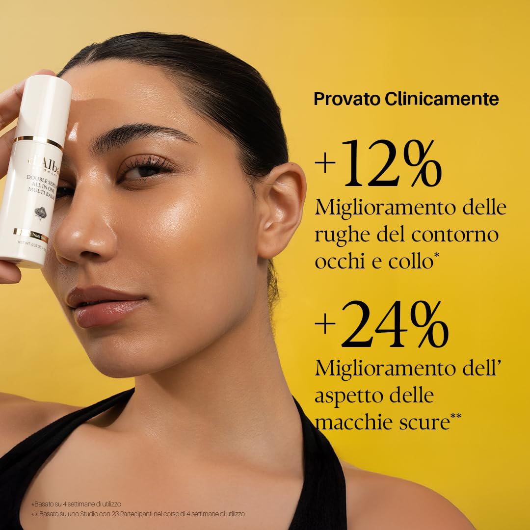 d'Alba Stick Balsamo Multiuso All-in-One Tartufo Bianco Italiano, Cura della Pelle Vegana, Trattamento 3 in 1 per il Rimedio delle rughe, per il Trattamento degli Occhi, Cura della Pelle Coreana