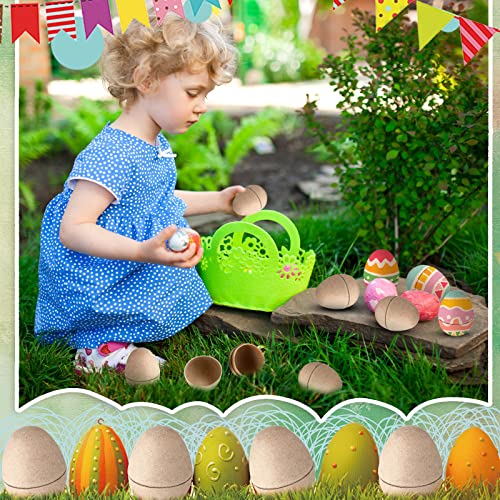 36 Pcs Paper Mache Easter Eggs Diy Easter Craft Supplies Blank Paper Mache Eggs For Crafts Decorating Fillable Paintable Craft Eggs To Paint Decorate Diy For Easter Party Ornaments Egg Hunt #TOP6