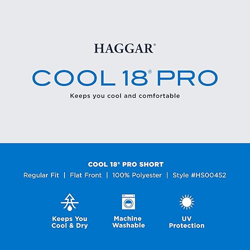Miniatura 6 de Haggar Cool 18 Pro - Pantalones cortos de golf elásticos en 4 direcciones para hombre, entrepierna de 7 y 9.5 pulgadas