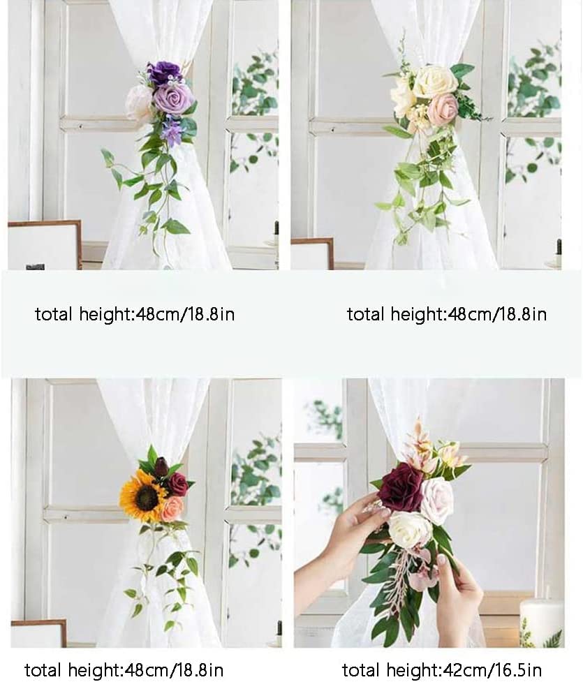 Cortinas de moda tiebacks florales para renovar la luz de tu salón con sobriedad 4