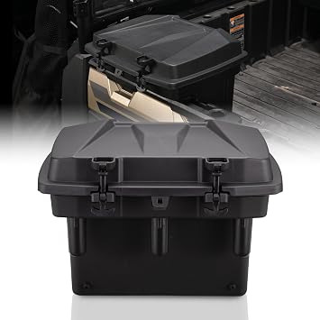 صندوق تخزين HAKA TOUGH سعة 5.5 جالون لـ Polaris Ranger 1000/XP/900/Crew/570 متوسط الحجم/كامل الحجم General 1000 4 ملحقات لـ General 1000 صندوق أدوات تخزين خلفي مقاوم للماء