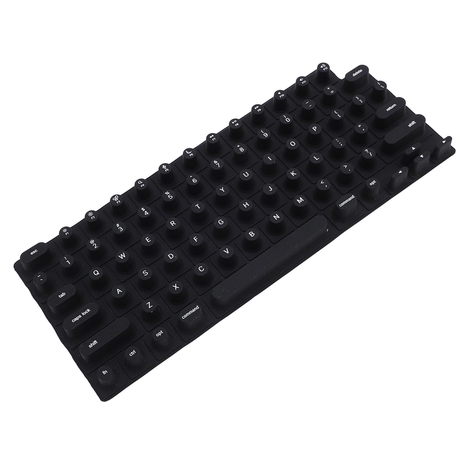 Teclado para Uñas Largas, Tipia Tipo Teckboard Cubierta de Clavos Largos Burbujas Burbujas Strism Silicona Cómodo Tipificación de Uñas Levantadas Tipando de Uñas para OS X (BLACK)