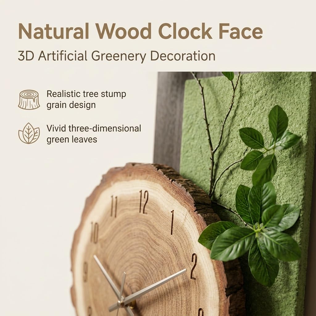 Reloj de Pared Grande para Salón con LED, Reloj 3D Moderno de Madera y Metal, Reloj de Pared Geométrico a Pilas para Cocina Dormitorio Oficina