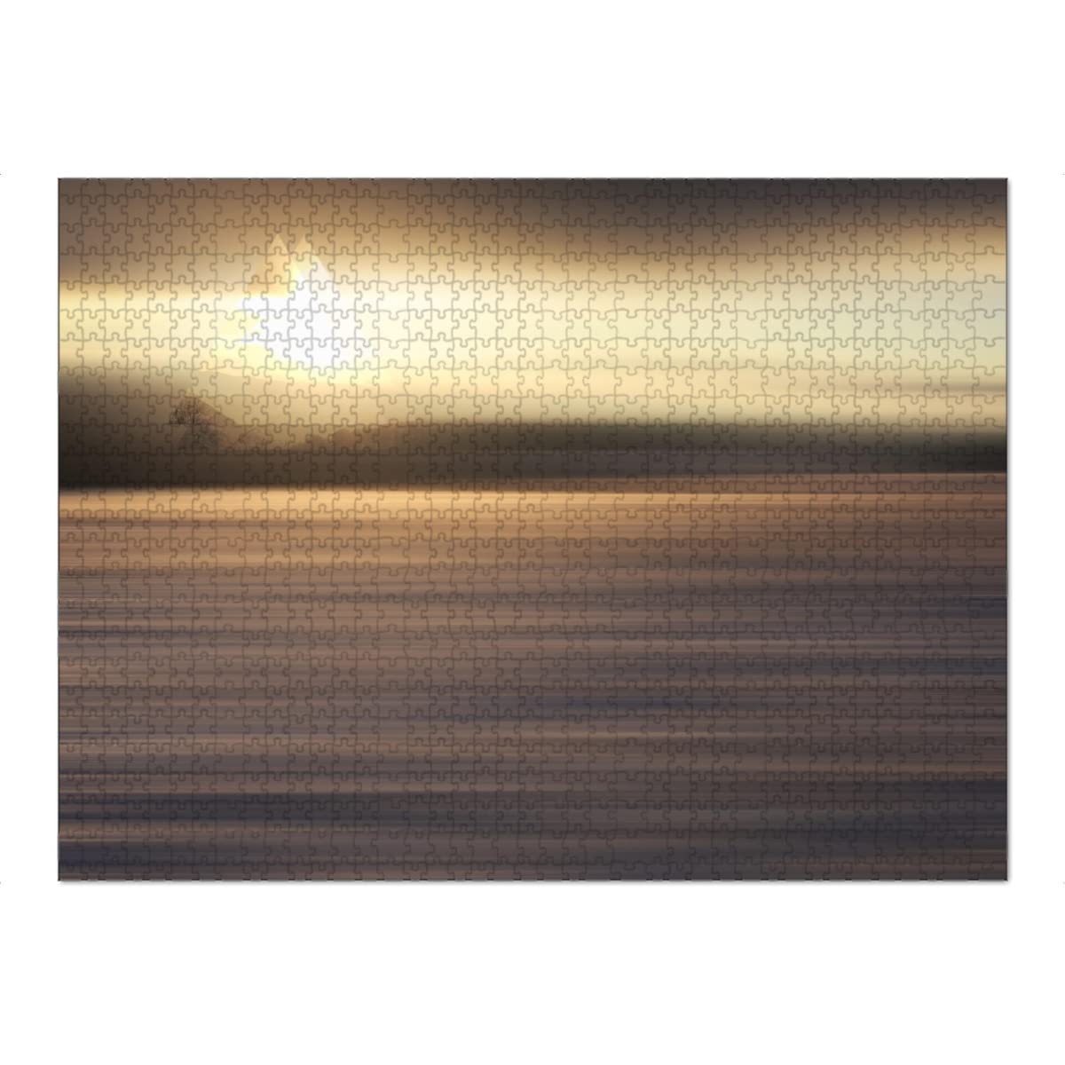 artboxONE-Puzzle XXL (1500 Teile) Natur Bewegte Schneelandschaft - Puzzle Schnee Berge Landschaft