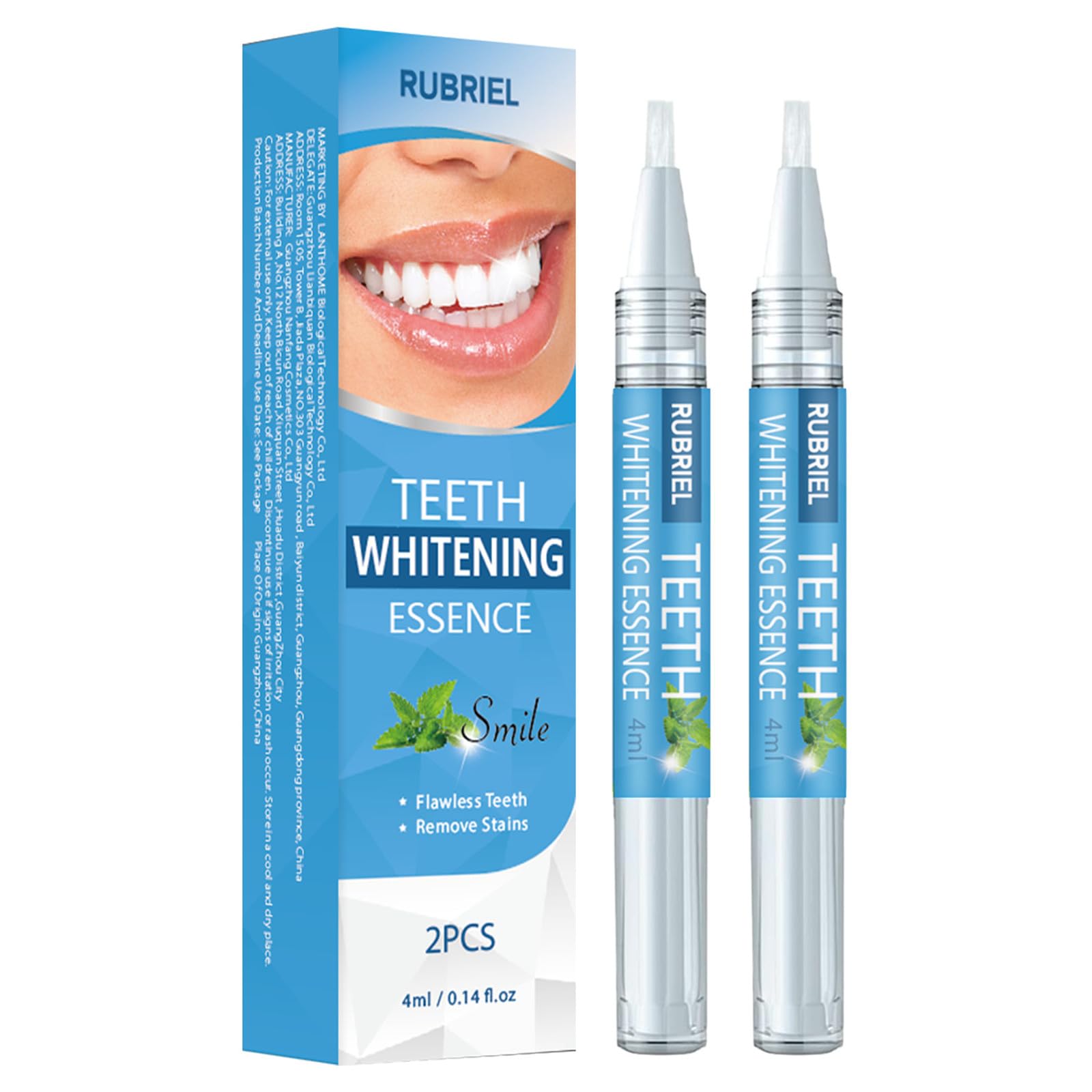 2Pcs Pen Teeth Stain Removal To Whiten Teeth Effective No Sensitivity Easy To Use