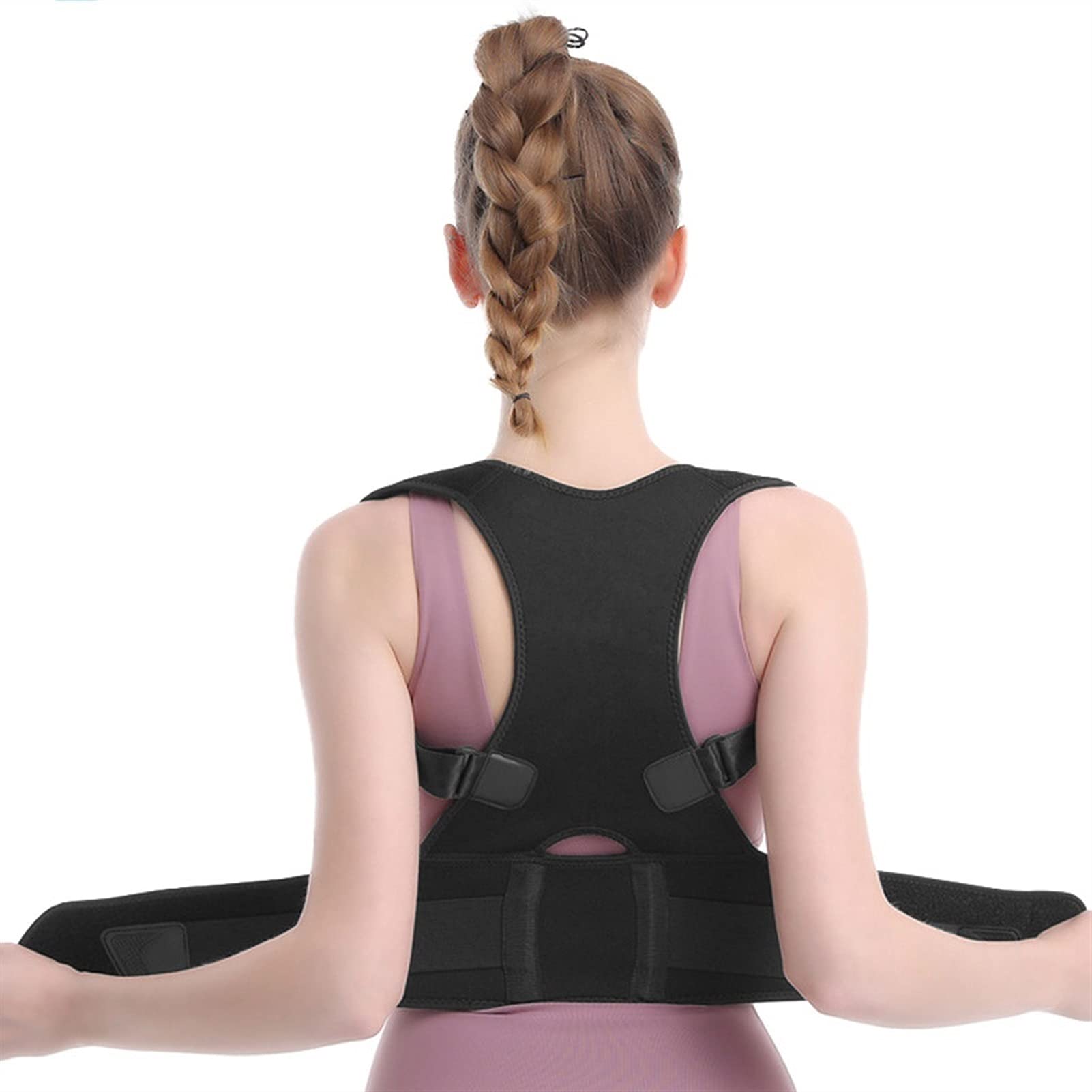 Back Brace Posture Corrector dla mężczyzn i kobiet - Regulowana postawa Back Brace dla górnej i dolnej części pleców łagodząca ból Pas lędźwiowy (XXL)