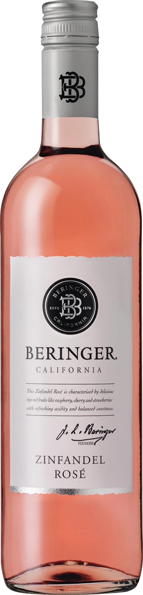Beringer Classic Zinfandel Rose lieblich Kalifornien Wein, 750ml