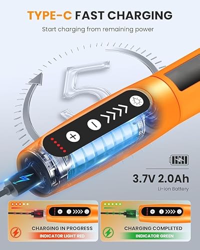 SBR Legacy Mini Cordless Rotary Tool Kit, 5-Speed and USB Charging with 80 Accessories, Multi-Purpose 3.7V Power Rotary Tool for Sanding, Polishing, Drilling, Etching, Engraving, DIY Crafts 4 SBR Legacy Mini Cordless Rotary Tool Kit, 5-Speed and USB Charging with 80 Accessories, Multi-Purpose 3.7V Power Rotary Tool for Sanding, Polishing, Drilling, Etching, Engraving, DIY Crafts - Image 4
