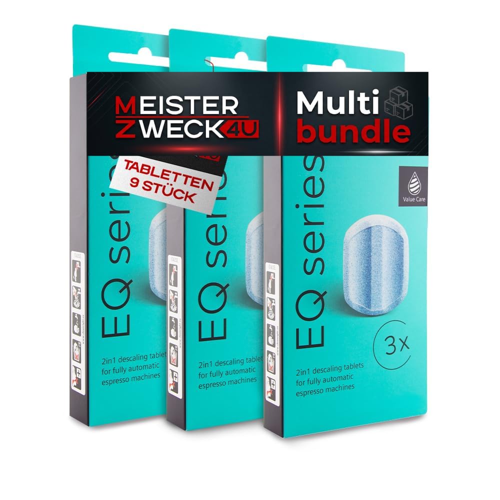 TZ80002 Pastiglie Decalcificanti 9 pezzi, compatibili con Siemens – per tutte le macchine da caffè automatiche EQ & supresso – Pulizia, decalcificazione – Protezione anticorrosione