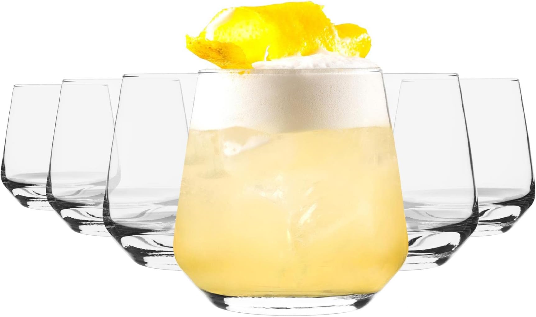 Argon Tableware Tallo Tumbler Glasses - 345ml Clear Drinking Glass Set for Water, Whisky, Cocktails, Juice, Beer and Soft Drinks - Durable Straight-Sided Glassware for Home, Kitchen, Bar or Restaurant