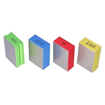 Hand Polishing Pad, Trimming Electroplated Sanding Block 60 100 200 400 Grit for Stone for Concrete for Tile