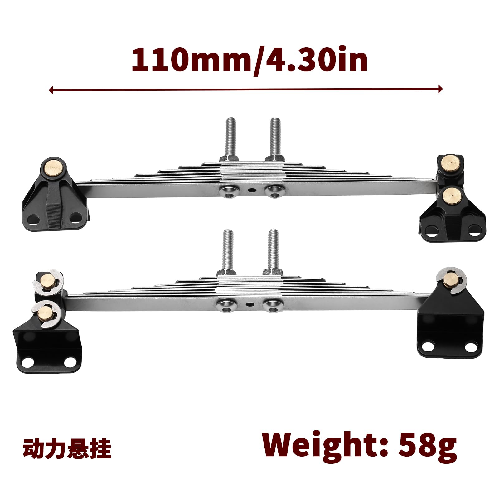 Kit Distanziali Sospensioni (+1,5mm) Per Semirimorchio Tamiya 1/14 - WOP