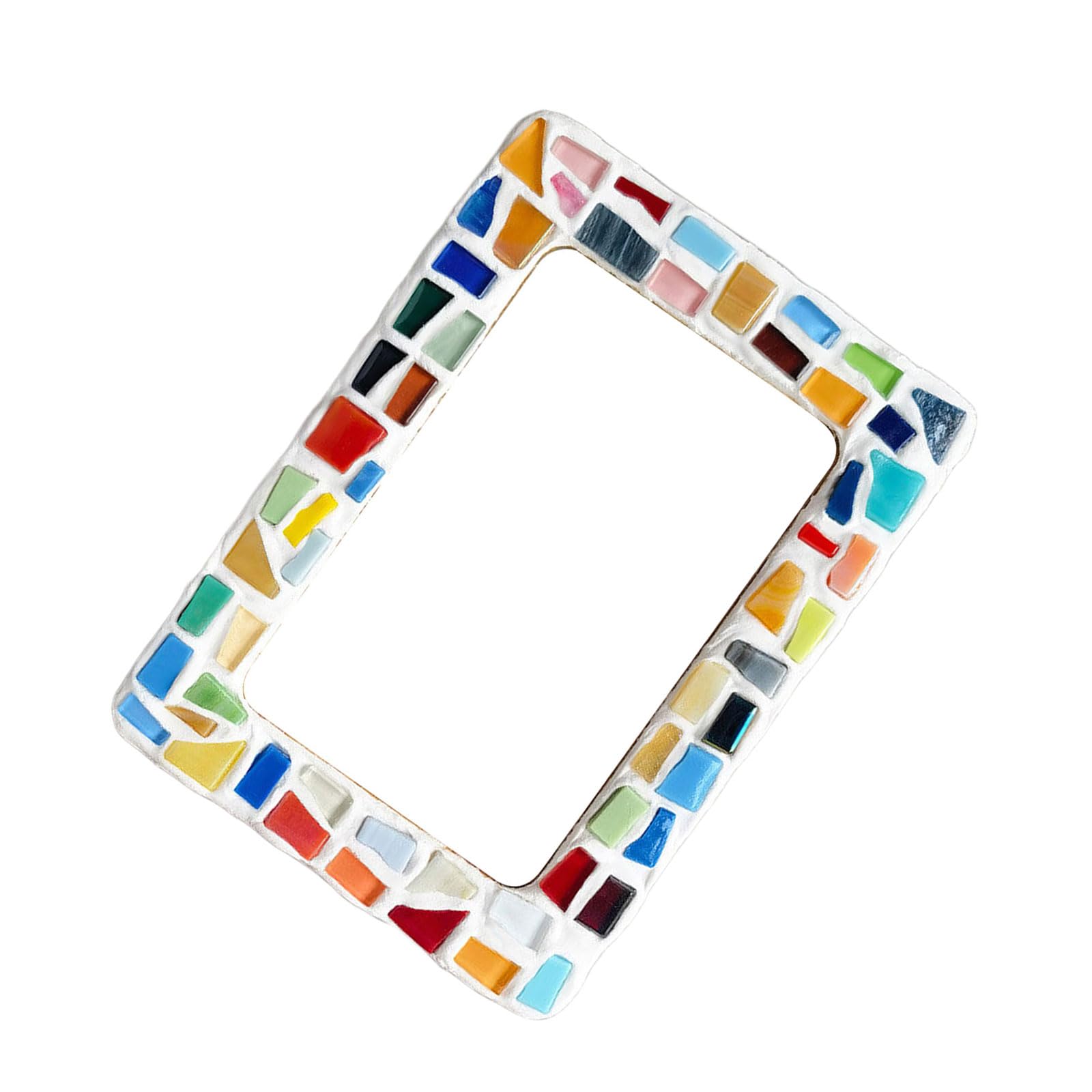 Nucelit Wooden Frame Craft Supplies with Glass Tiles and Tool for Artistic Projects Photo Frame Materials