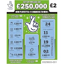 5x fake joke lottery scratch cards, Winning Joke, Prank Your Friends with 250K