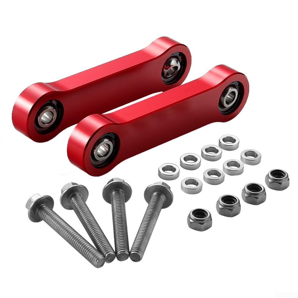 Liens de barre stabilisatrice en alliage d'aluminium pour Can Am Ryker 2019 2024 pour une manipulation supérieure et une réduction de l'inclinaison des roues (rouge)