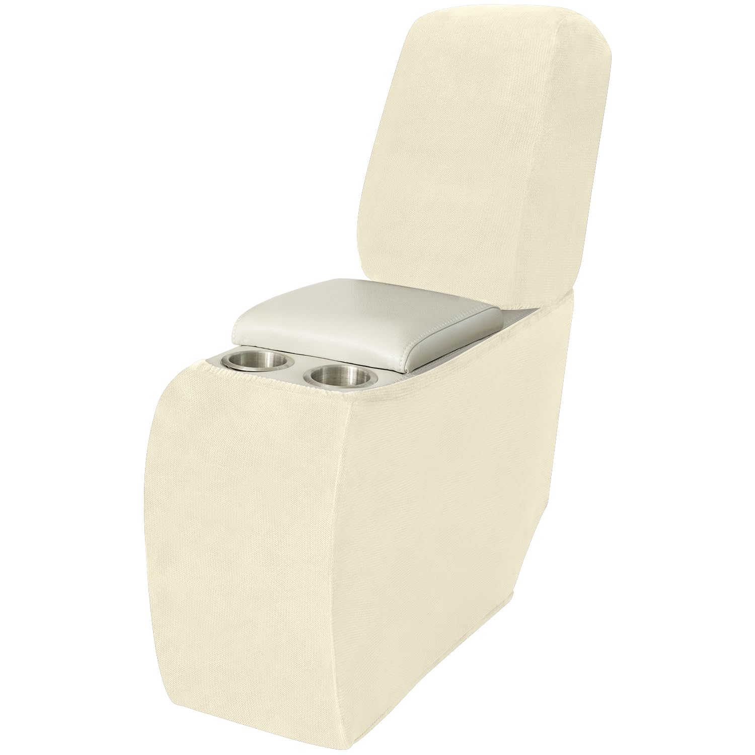 Arfntevss Sectional Recliner Couch Covers Velvet Corner Sectional Sofa Cover for Reclining Couch Stretch Soft L Shape Recliner Slipcover Washable Middle Console Protector (1 Console Cover, Beige)