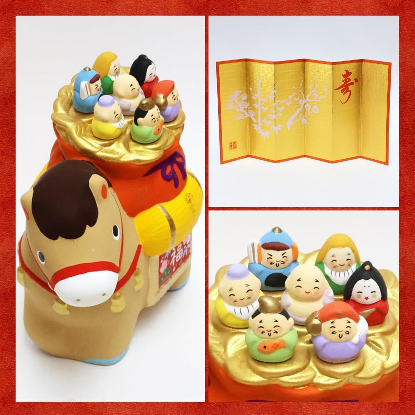 馬 七福神 午 正月飾り 置物 2026年 干支 十二支 招福午 - 画像 (8)