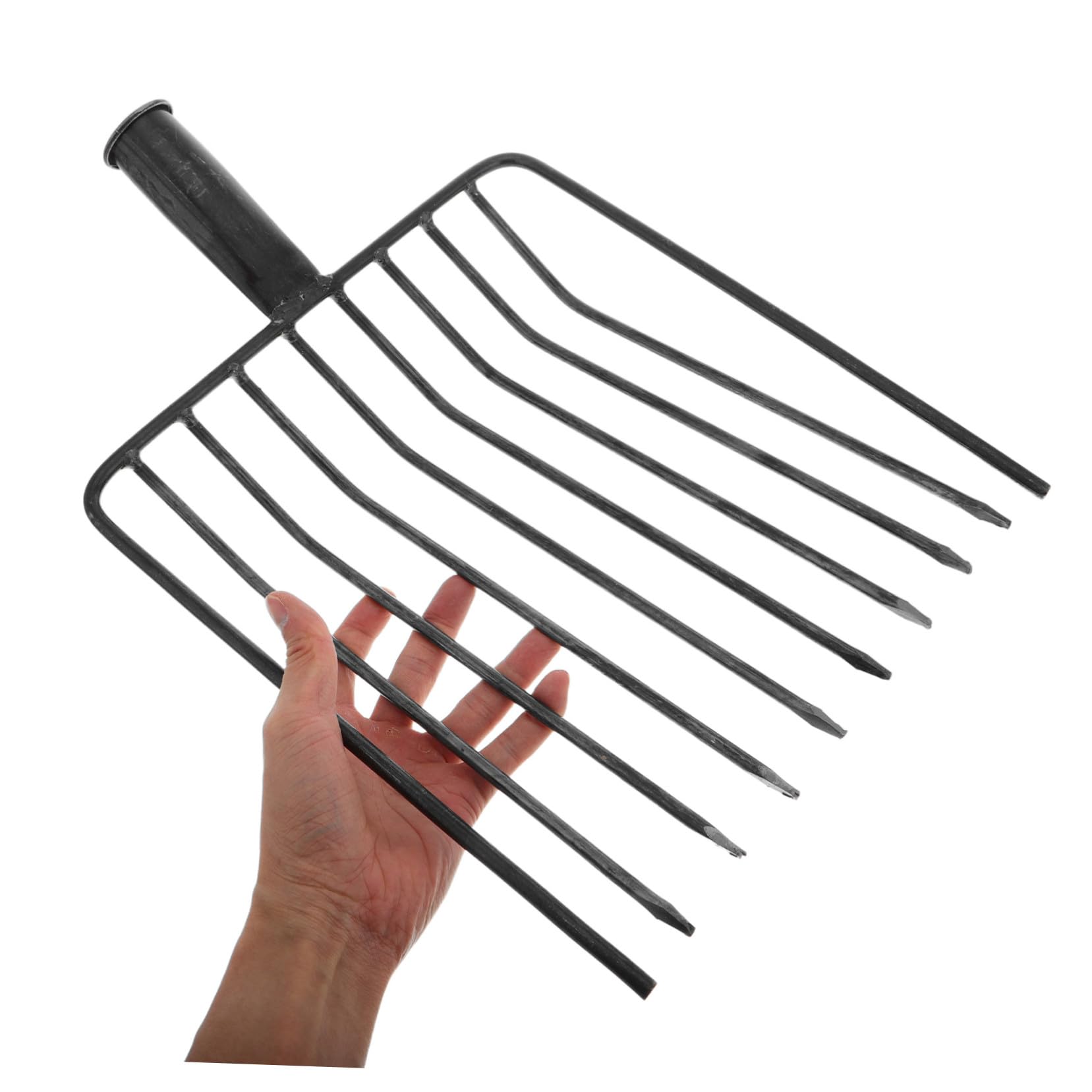 Horquilla de Acero Resistente Herramienta de Mano Fácil de Limpiar y Transportar para Jardinería y Mantenimiento del Césped para Labores Agrícolas