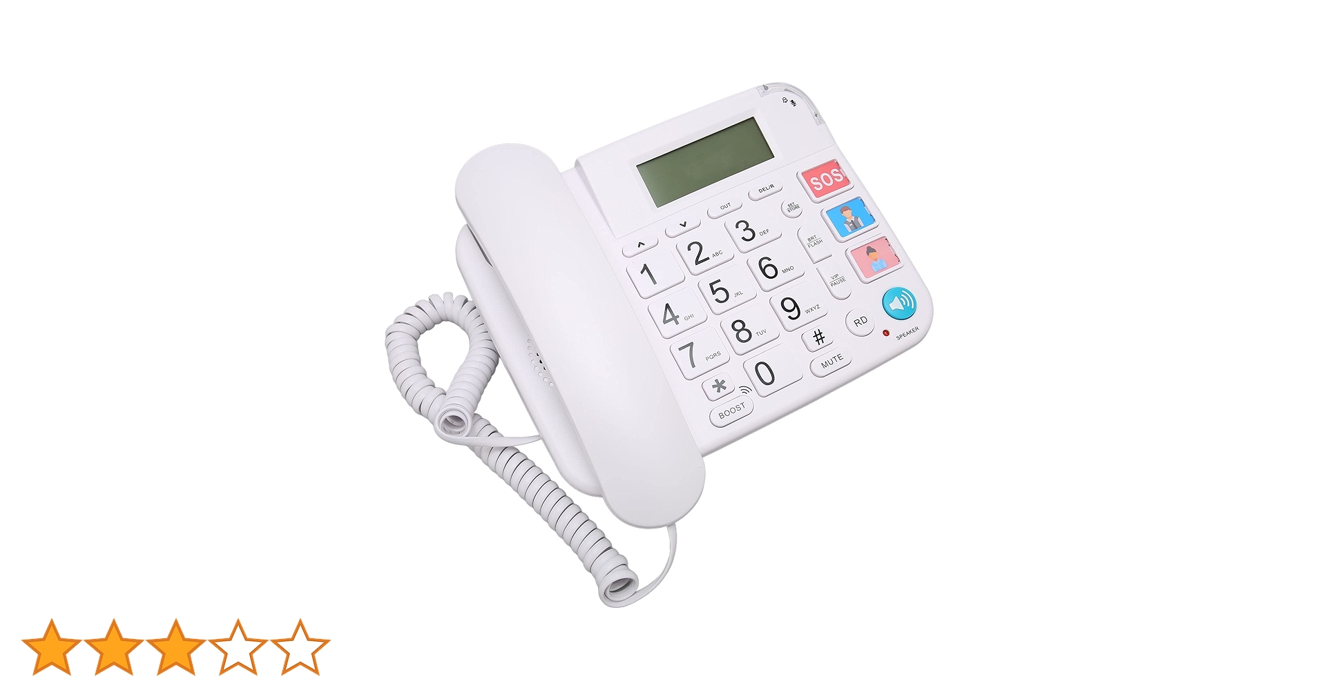 Amazon | 大きなボタンのコード付き電話、高齢者向けの聴覚