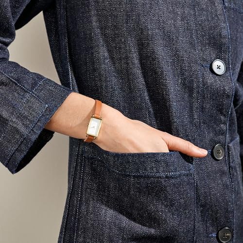 Image of Skagen Hagen Lille Rectangular Stainless Steel Watch for Women