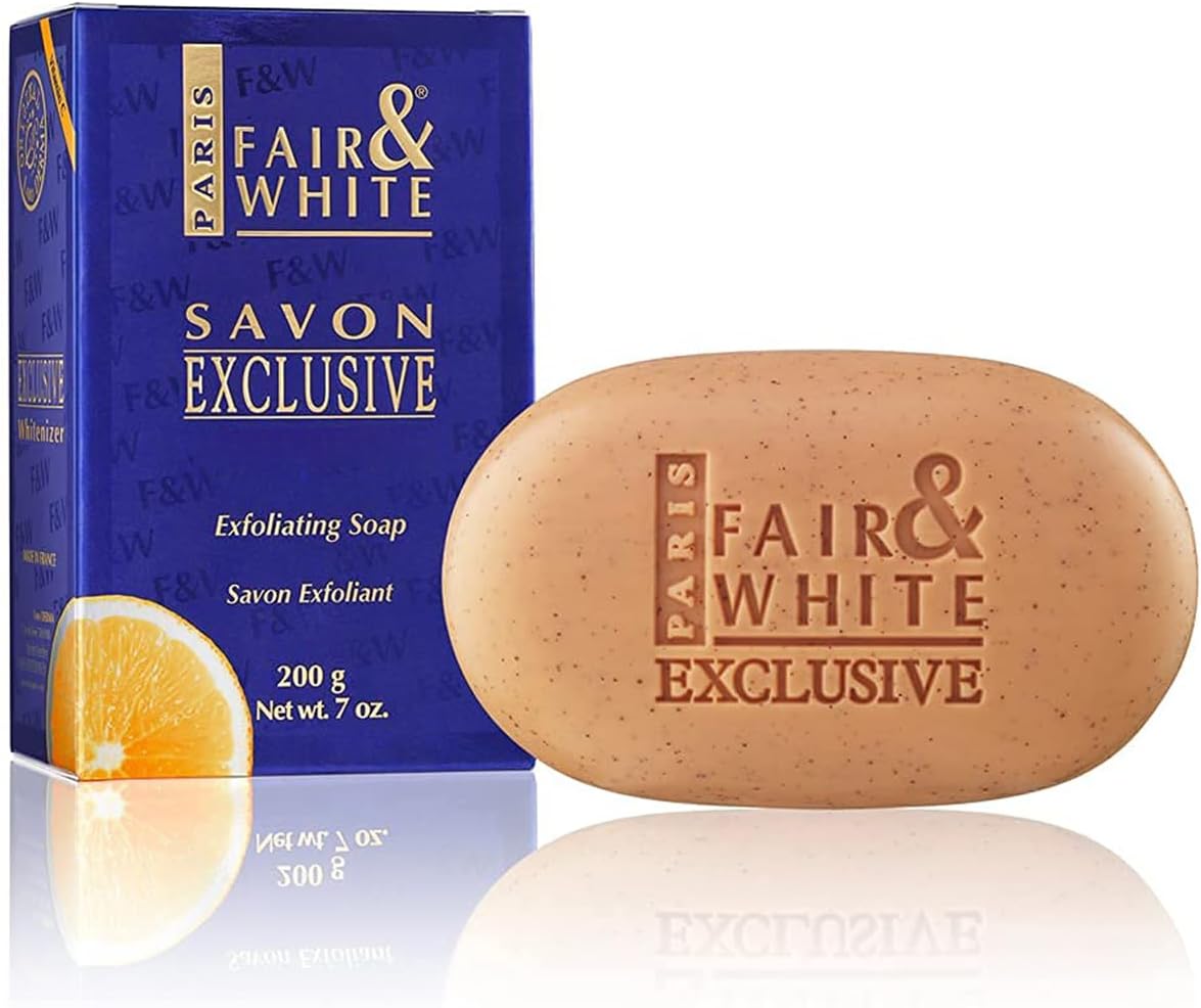 Exclusive Exfoliating Soap - 7 oz / 200 g - Skin Brightening Bar, Moisturizing Soap for Uneven Skin Tone, with Vitamin C and Shea Butter