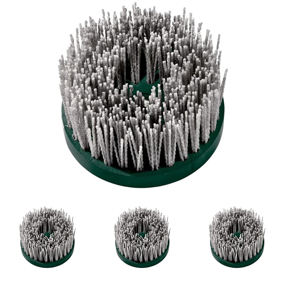 metabo Tellerbürste 130 mm M14 P80 SiC – Schleifbürste mit gewellten Siliciumcarbid-Borsten Ø 1,27 mm – zum Entgraten Schleifen Strukturieren von Stahl Holz Kunststoff – robust & effizient