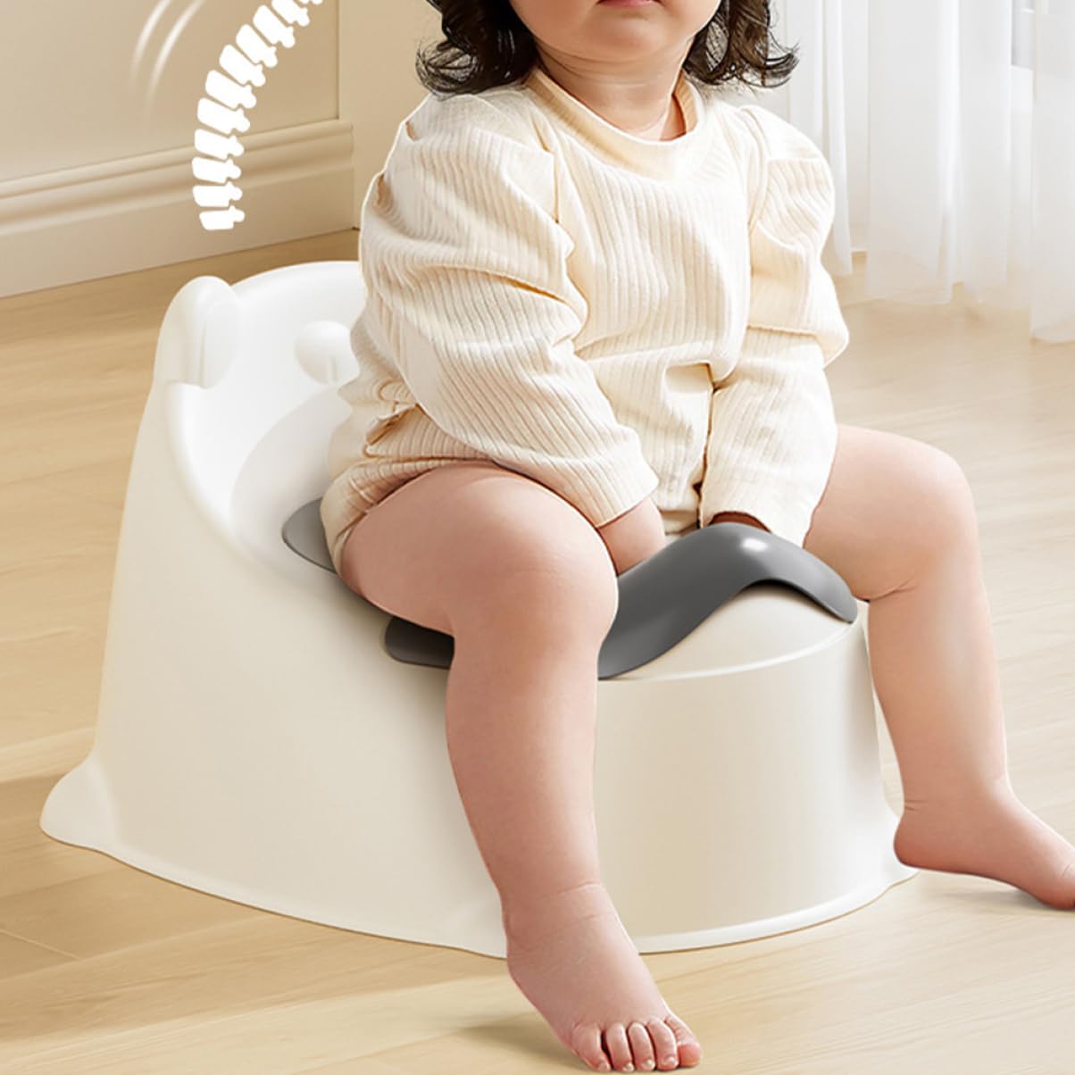 Asiento de Inodoro Portátil para Reductor Wc Infantil Entrenamiento para Ir al Baño Diseño Ergonómico y Resistente para y Uso Doméstico Color y Gris
