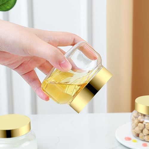 Miniatura 5 de Paquete de 24 recipientes de plástico de 8 onzas con tapas y etiqueta impermeable sin BPA, recipientes de cosméticos transparentes recargables para