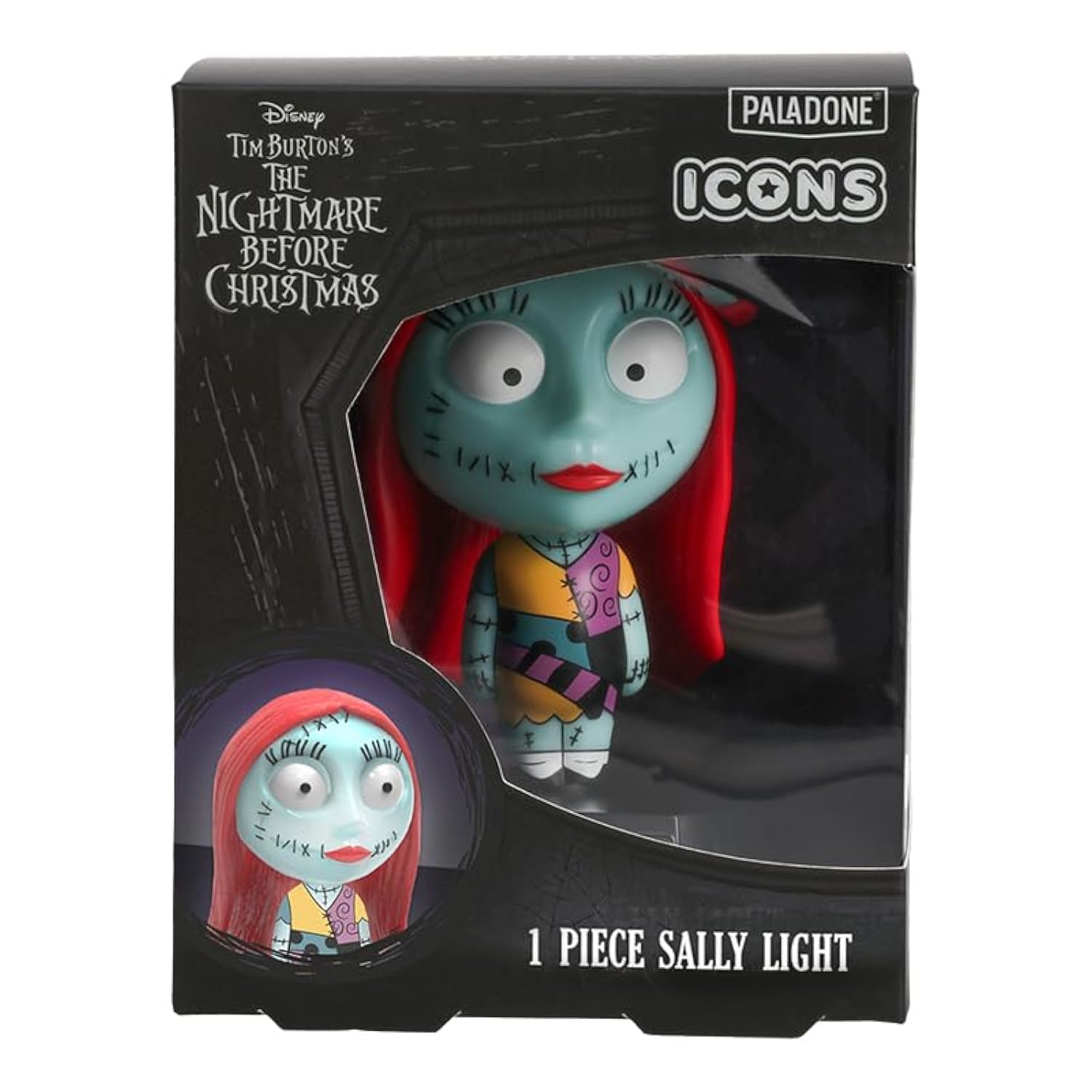 Paladone Sally Icon Light - Offiziell lizenziertes Nightmare Before Christmas Merchandise Sammlerstück Geschenk für Filmfans Gruselige Halloween-Dekoration Batteriebetrieben (10cm)