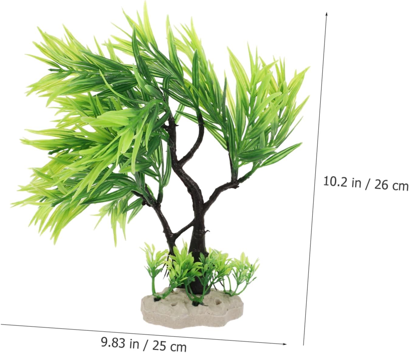 balacoo 4pcs Lifelike Aquarium Tree Ornament for Fish Tank Decoration Realistic Artificial Water Plant Design Leaf Model for Aquatic Landscape