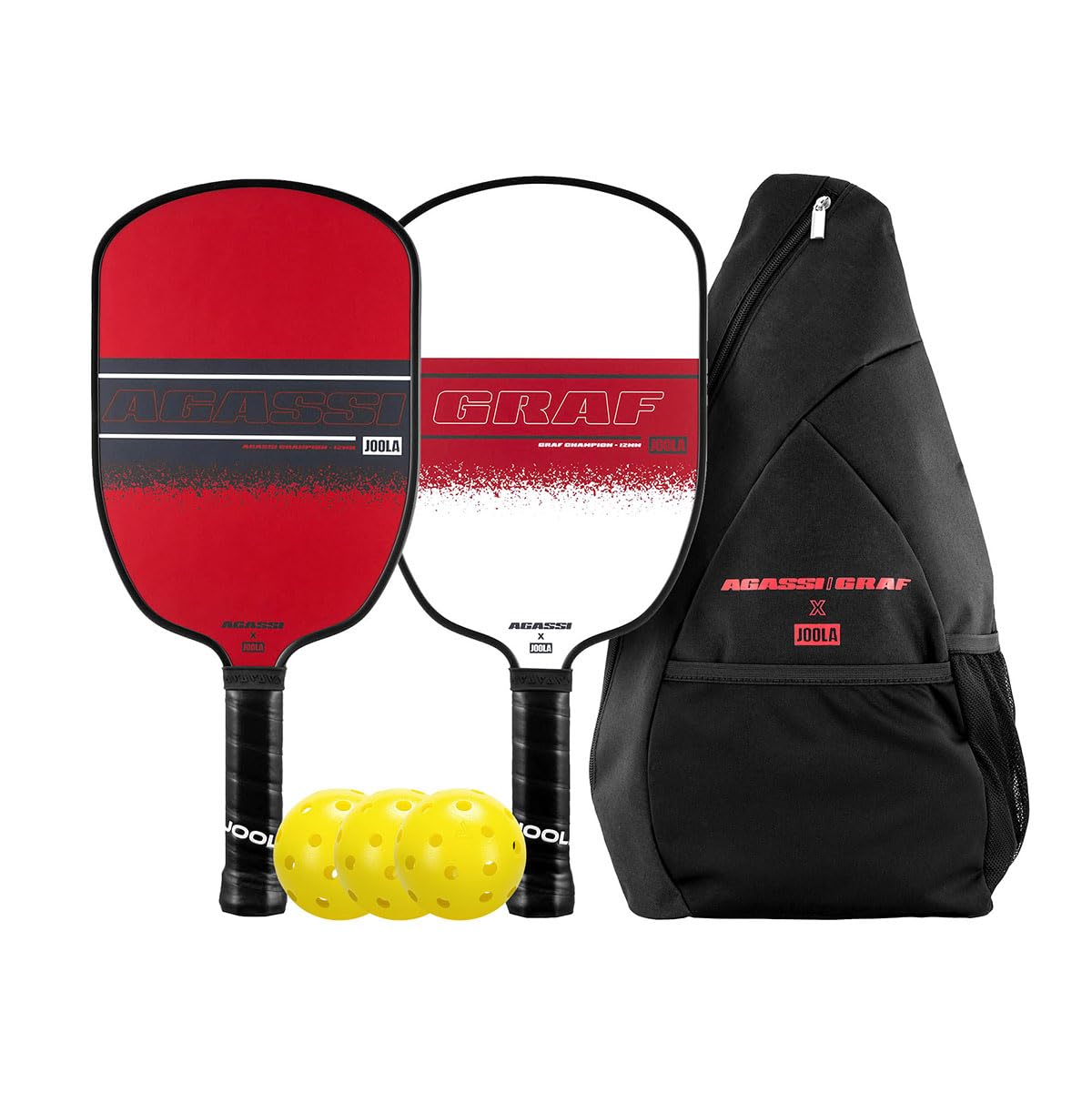 Joola Pickleball Agassi x Graf Pickleballschläger, Pickleball-Paddle mit Fiberglas-Oberfläche