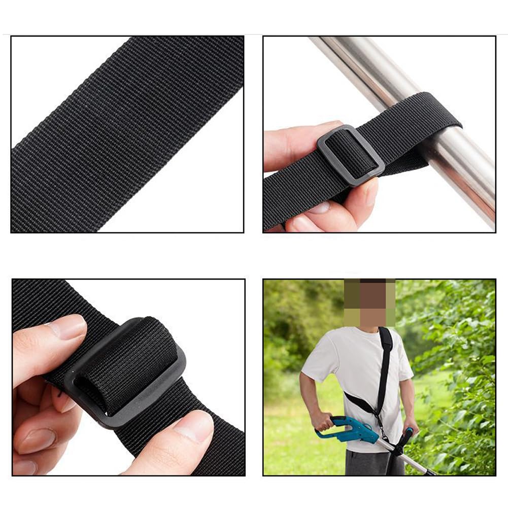 2 Pieces Trimmer Strap Adjustable Blower Strap Weed Trimmer Shoulder Strap Weed Eater Strap Weed Wacker Strap Trimmer Harness Strap, Black