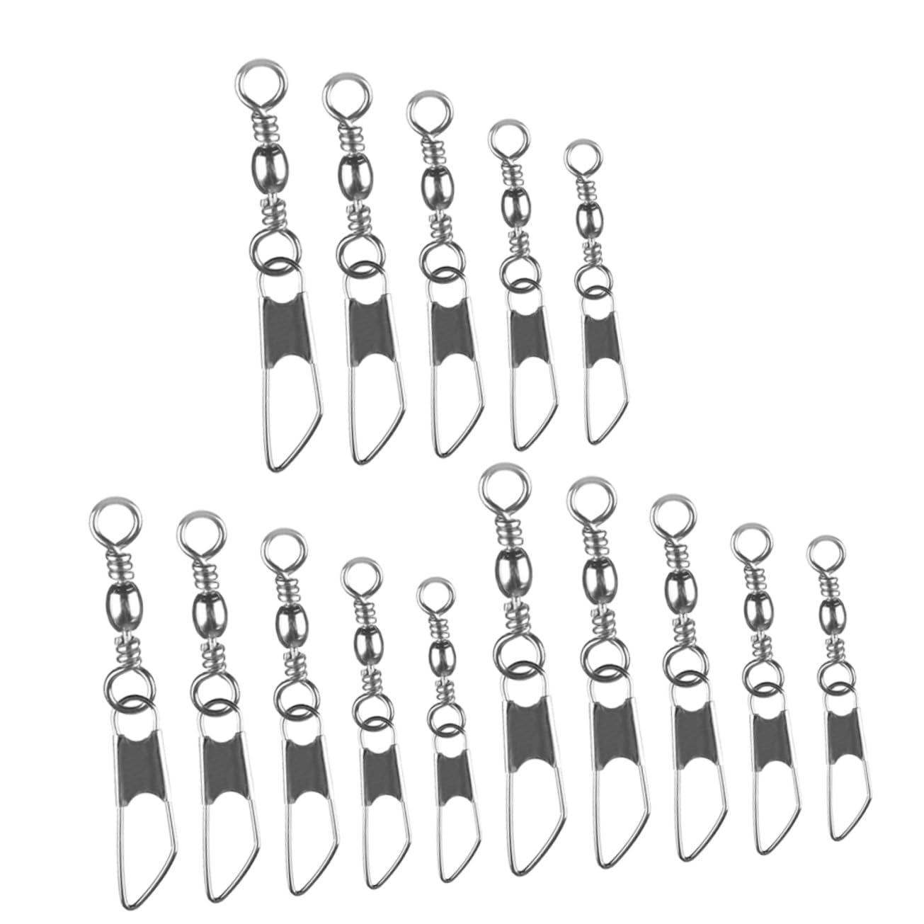 Hemobllo Anneau De Pêche À Huit Goupille Émerillons De Pêche Hameçons Pivotants Connecteurs De Pêche Hameçons pour Émerillons De Pêche Matériel De Pêche Émerillons À