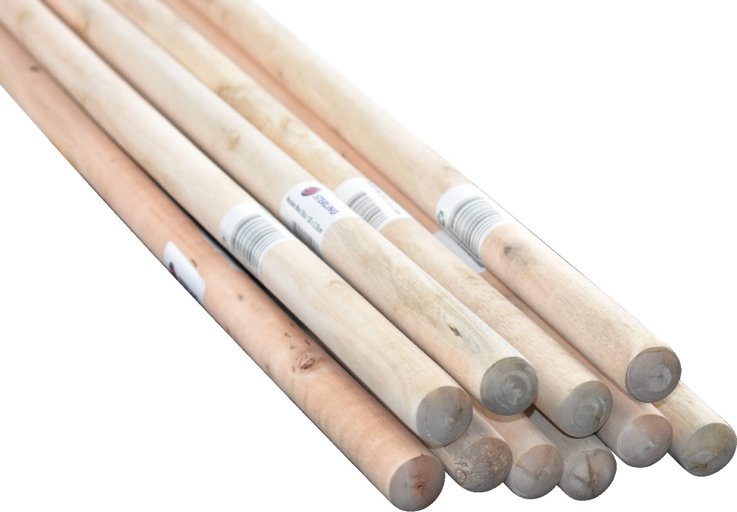 Sterling Ventures Replacement Wooden Handle for Brooms & Mops Multi-Pack (10)