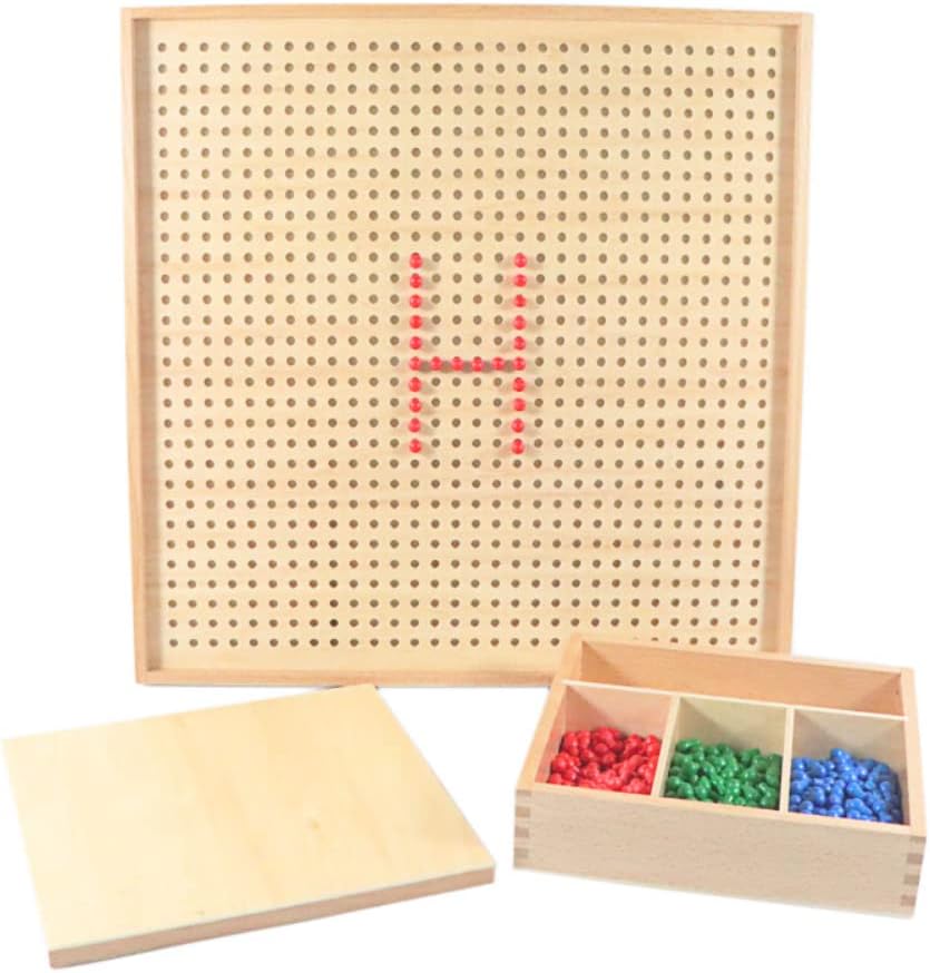 Montessori Square Peg Toys Mathematics Materials for Elementary/Primary Kids Learning Tools Educational Equipment Teaching Aids