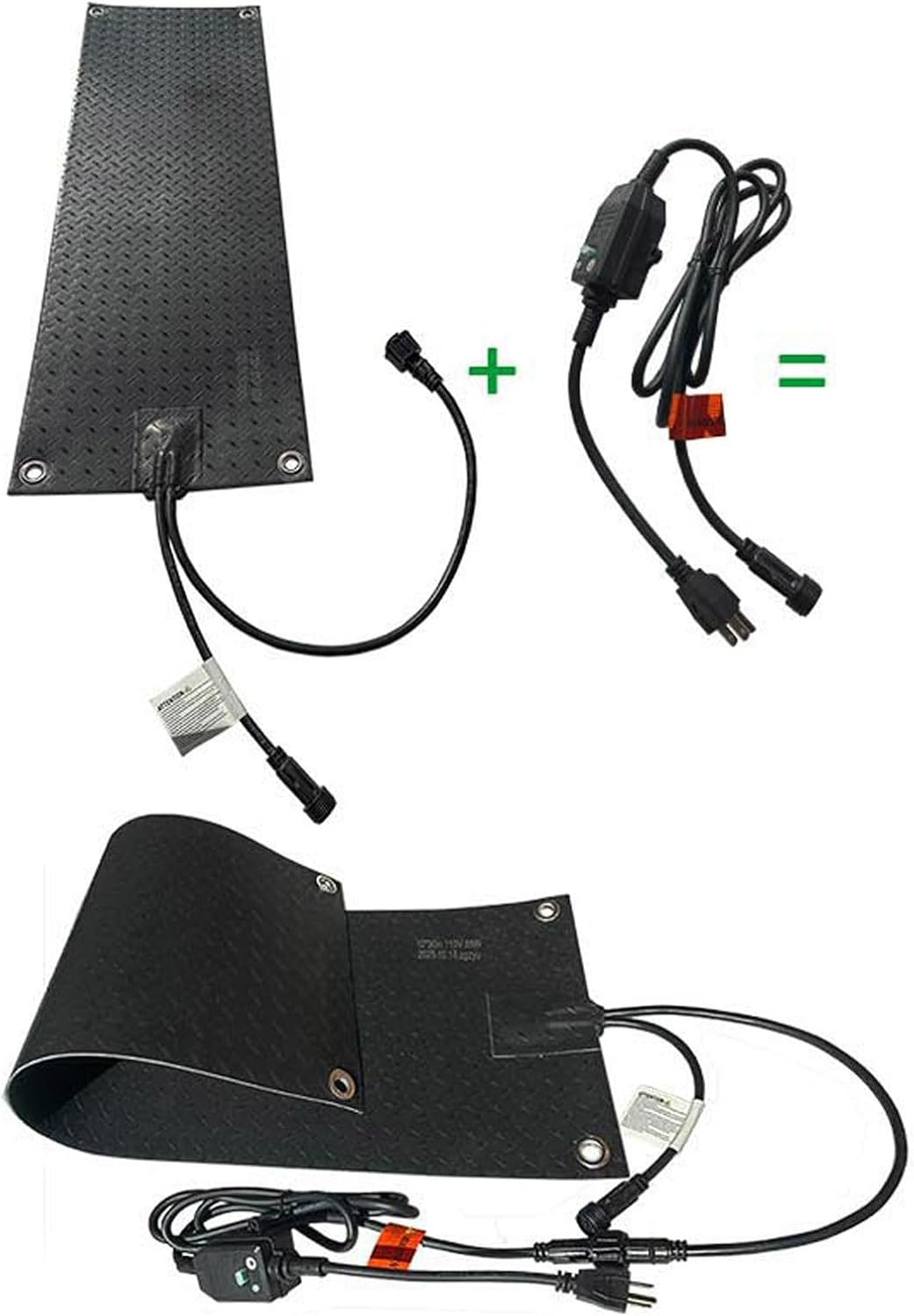 Heated Snow Melting Mats for Entrances, 10" x 30" Outdoor Non-Slip Heated Outdoor Walkway Mat Heated Driveway Pad,Non-Slip Winter Outdoor Snow Mat,Winter Removal and Ice Melt Products