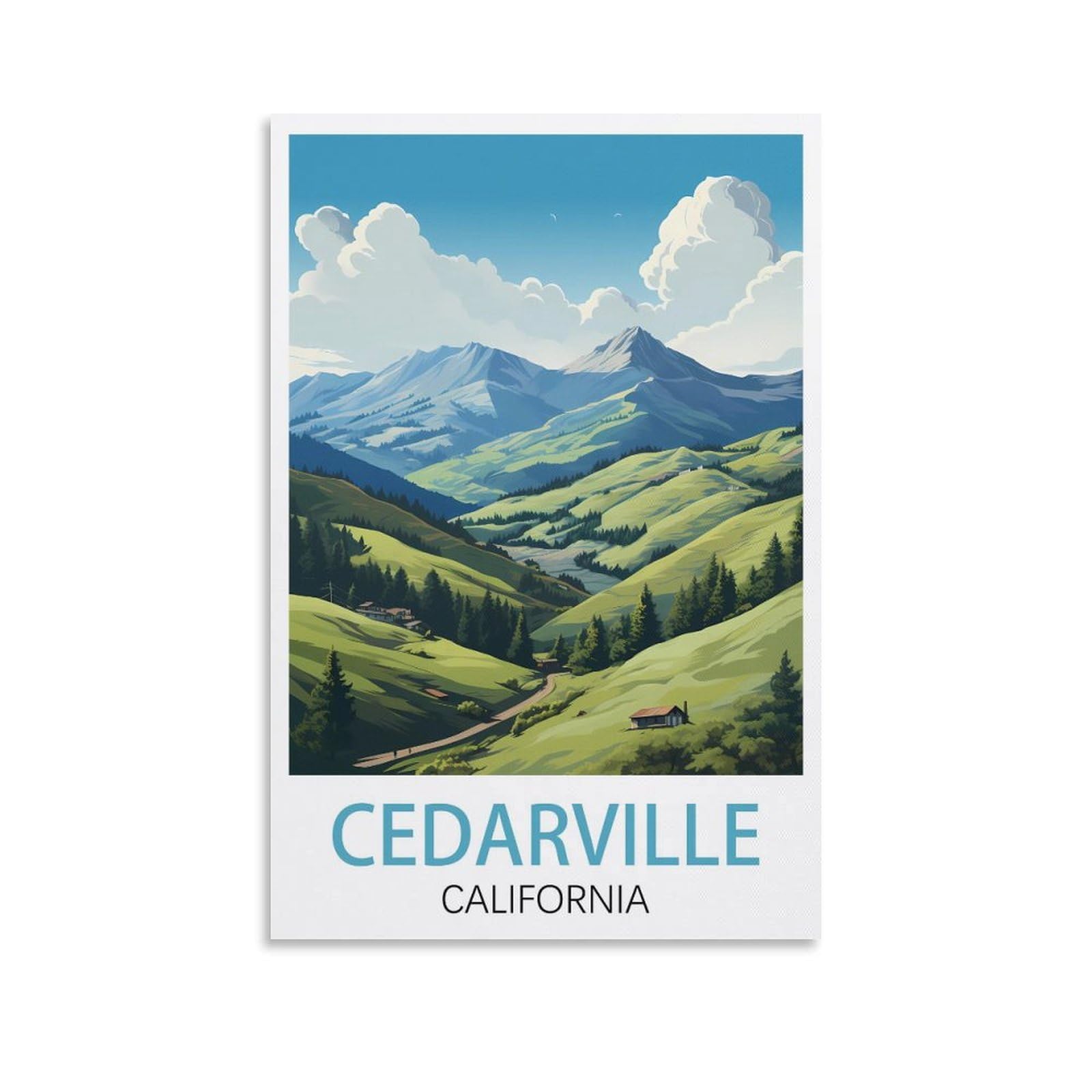 Metal Tin Sign Plaque Poster Vintage Plaques Poster Plaque Decor Retro Posters Gallery Wall Art Print Cedarville California Posters 15x30cm