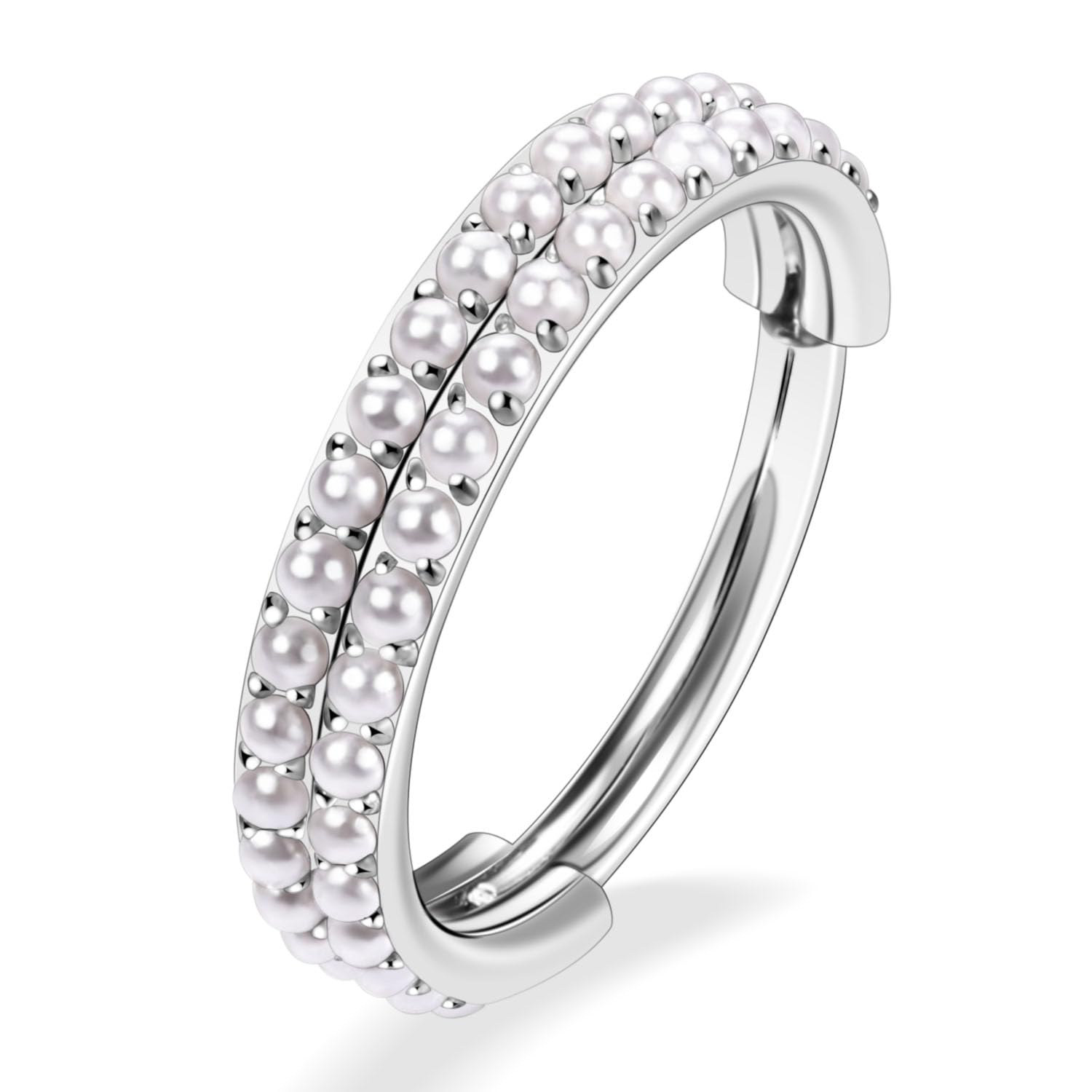 hengkaixuan Triple Double Nose Hoop Ring Sleeper Hoop Earring Helix Rook Conch Cartilage Daith Tragus Earrings Septum Ring Lobe Nose Piercing Jewellery for Women — view 15