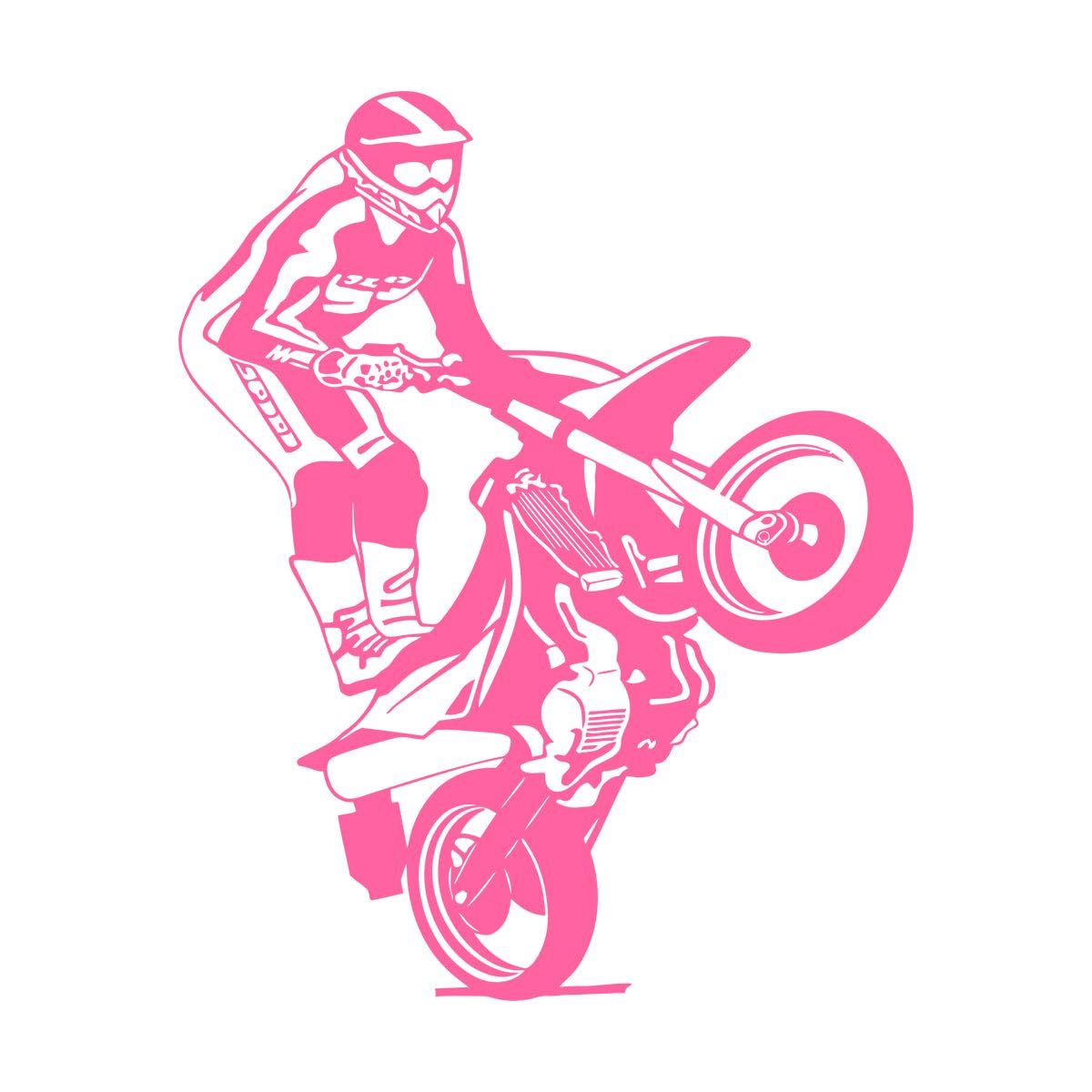 Motorcycle Wall Decal Motorcycle Race Extreme Sports Freestyle Wall Stickers for Home Room Decoration Vinyl Art Decals Large - 56x68cm