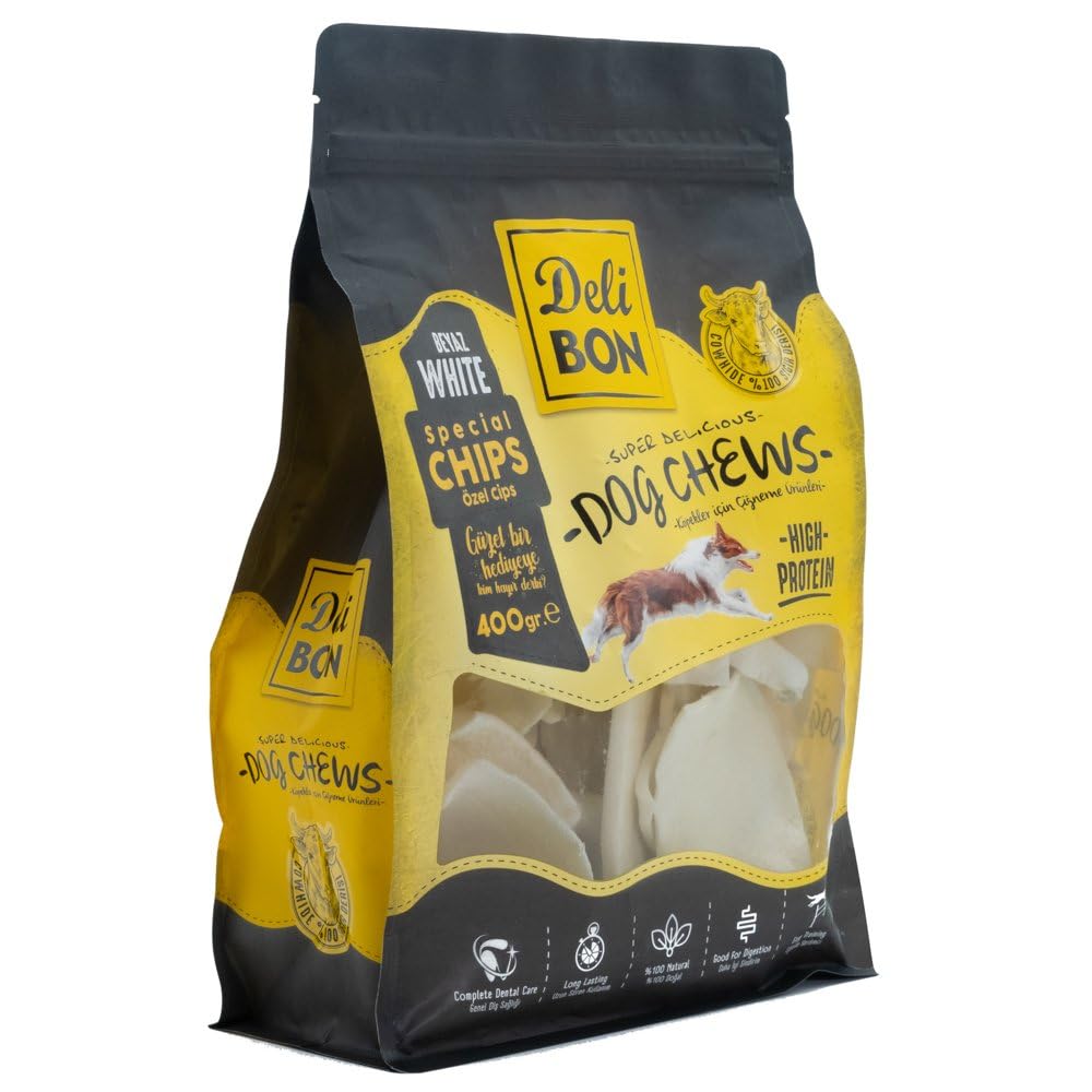 Doggie Delibon Deri Cips, 400Gr, Beyaz, 400Gr