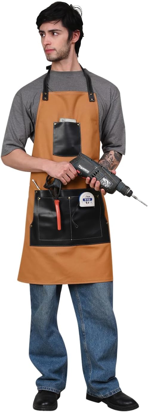 RABADA Heavy Duty Canvas Multipurpose Apron for Industrial & Commercial Use - Durable & Versatile Workwear for Factories, Warehouses, Wood Cutting, and More