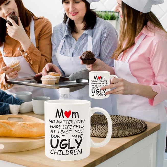Funny "No Ugly Kids" Coffee Mug – Gift For Mom, 11oz Ceramic Tea Cup - View #9