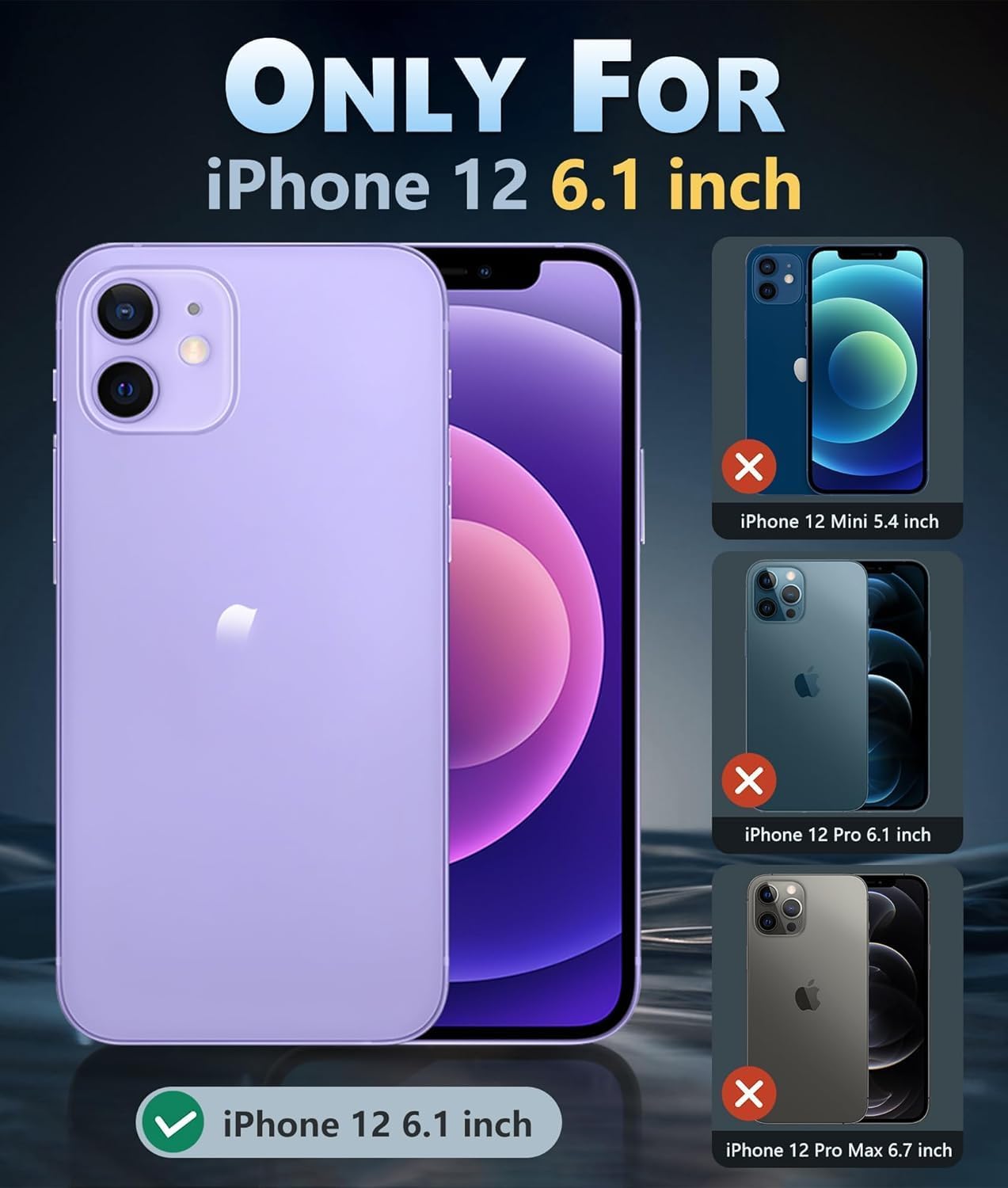 FNTCASE for iPhone 12 Clear Case: for iPhone 12 Pro Case Magnetic Military Grade Drop Protection Anti Yellowing Cell Phone Cover - Rugged Durable Shockproof Protective Bumper (Clear) - Image 2