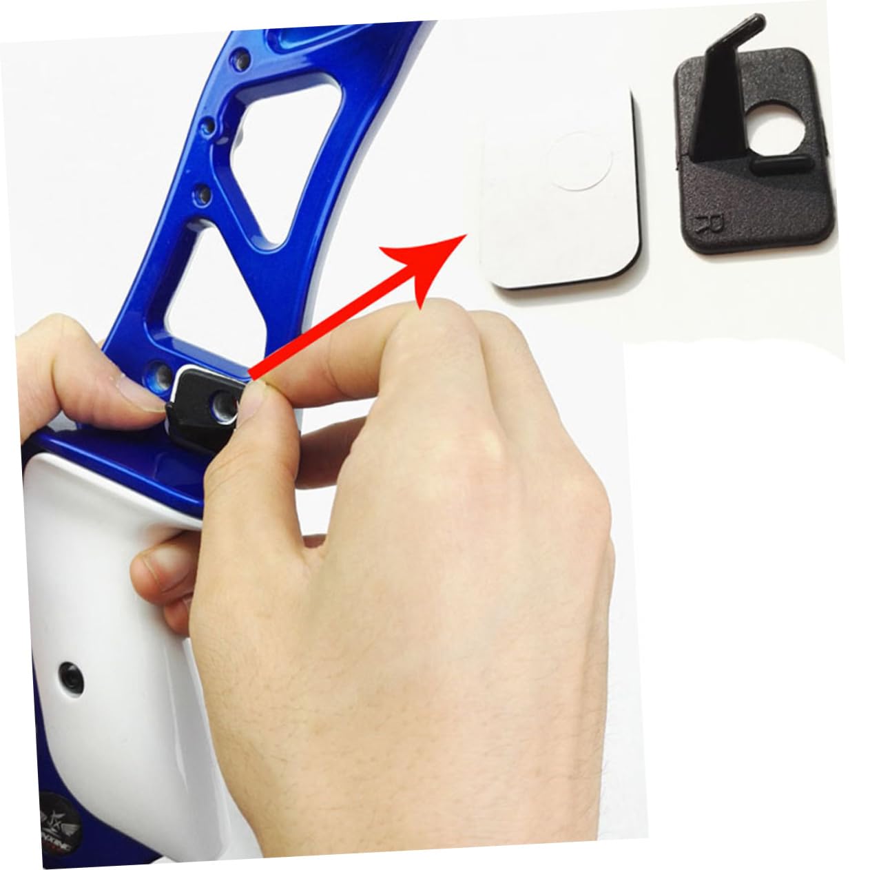 BRIGHTFUFU Arrow Rest Patch Set 8pcs Plastic Arrow Rests for Bow Self-Adhesive Protect Bow from Damage