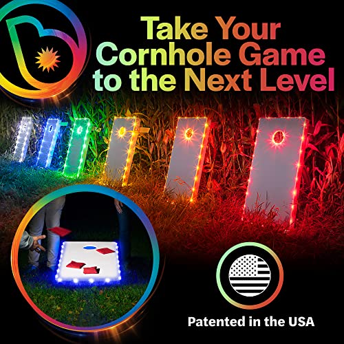 Image of BrightzBrightz TossBrightz Red Led Cornhole Lights Led Corn Hole Lights Cornhole Led Lights for Hole and Board Corn Hole Board Light Kit Light Up Cornhole Set Glow in The Dark Cornhole Board