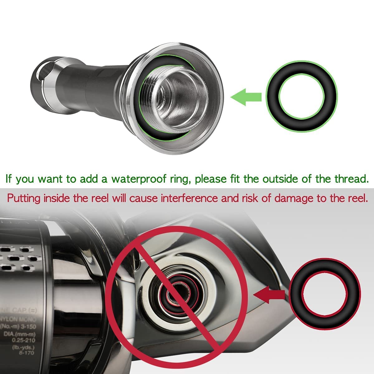 GOMEXUS Soporte Antirayaduras de Carrete Plegable 48mm para Shimano Stella Vanquish 1000-4000 Daiwa Exsit Spinning Reel Stand